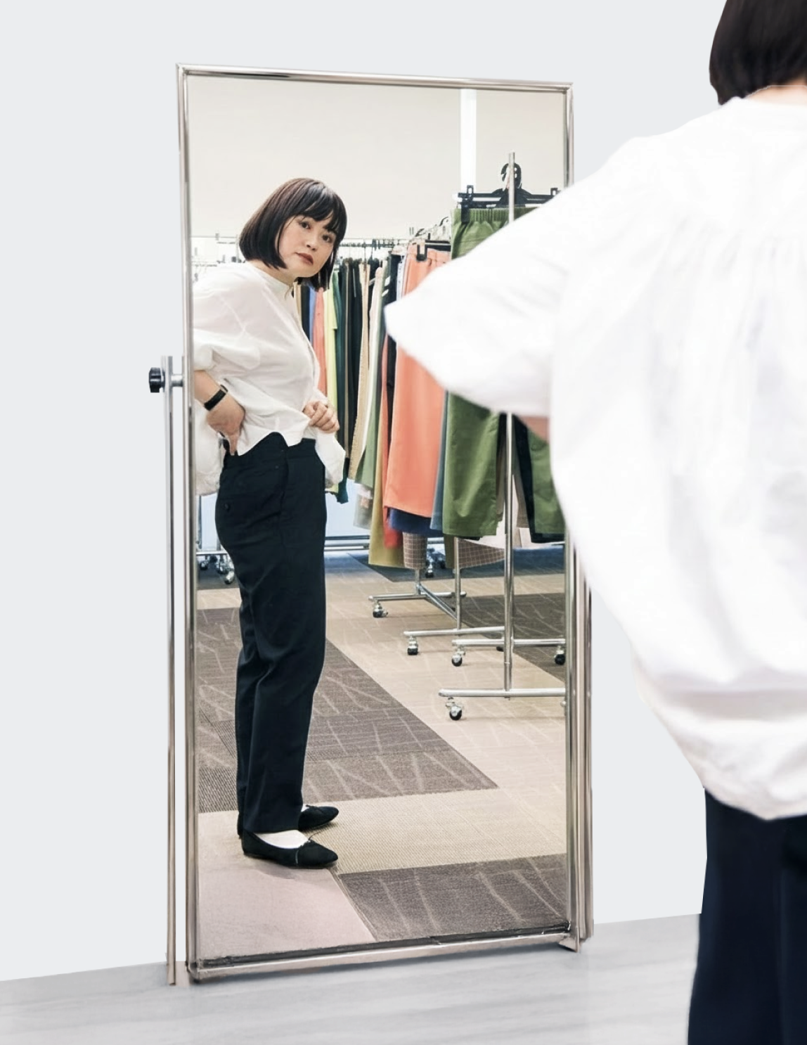 店舗で試着、レンタル